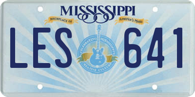 MS license plate LES641