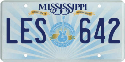 MS license plate LES642