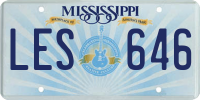 MS license plate LES646