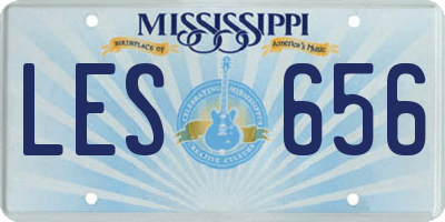 MS license plate LES656