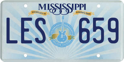 MS license plate LES659