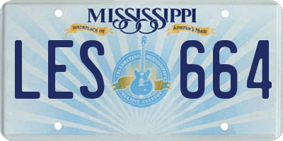 MS license plate LES664