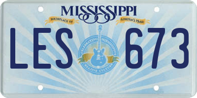MS license plate LES673