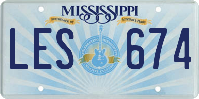 MS license plate LES674