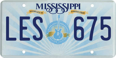 MS license plate LES675