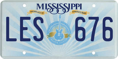 MS license plate LES676