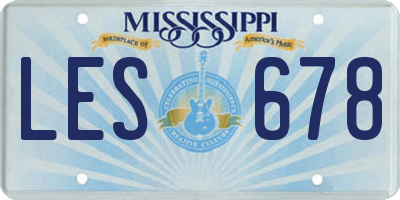 MS license plate LES678