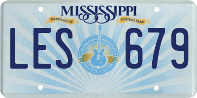 MS license plate LES679