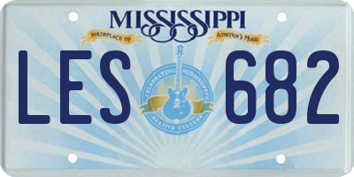 MS license plate LES682
