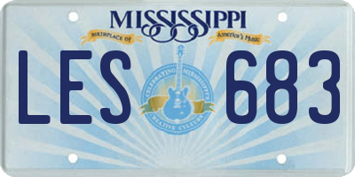 MS license plate LES683