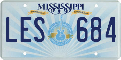 MS license plate LES684