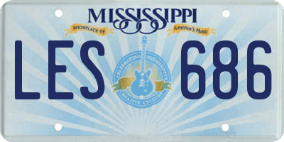 MS license plate LES686