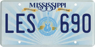 MS license plate LES690