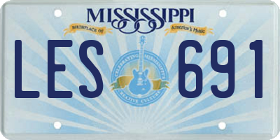 MS license plate LES691