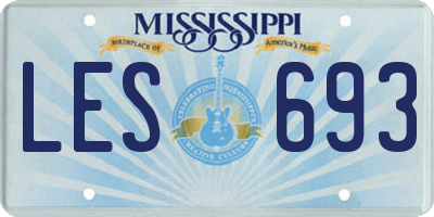 MS license plate LES693