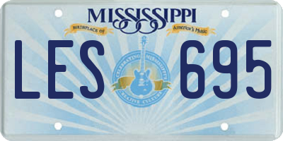 MS license plate LES695