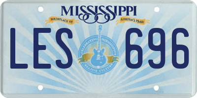 MS license plate LES696