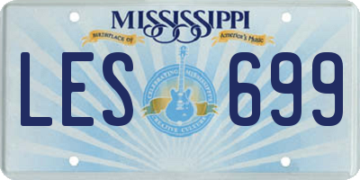 MS license plate LES699