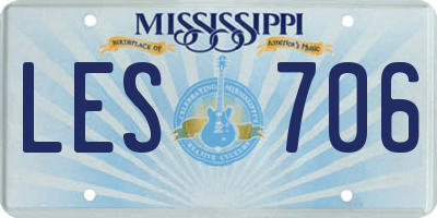 MS license plate LES706