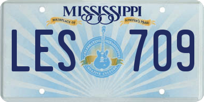 MS license plate LES709