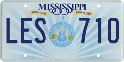 MS license plate LES710