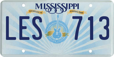 MS license plate LES713