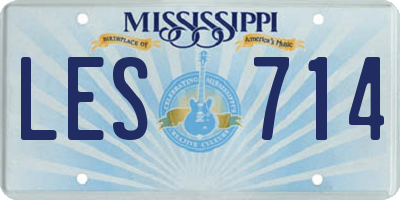 MS license plate LES714