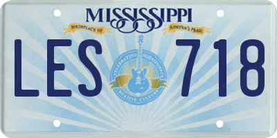 MS license plate LES718