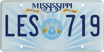MS license plate LES719