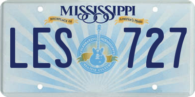 MS license plate LES727