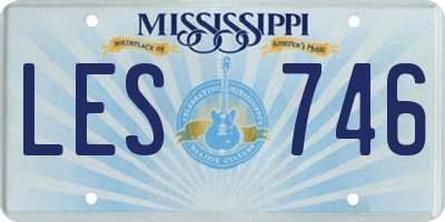 MS license plate LES746