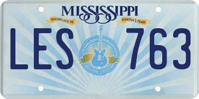 MS license plate LES763