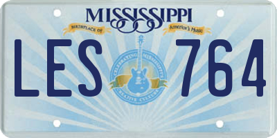 MS license plate LES764