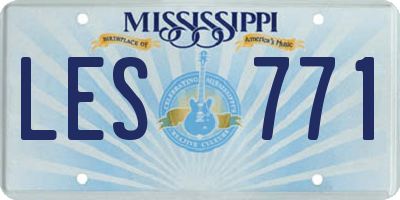 MS license plate LES771