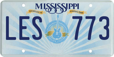 MS license plate LES773