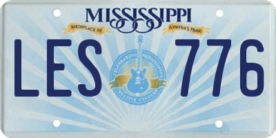 MS license plate LES776