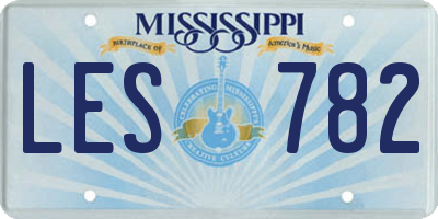 MS license plate LES782