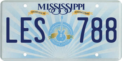 MS license plate LES788