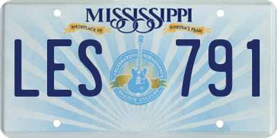 MS license plate LES791
