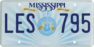 MS license plate LES795