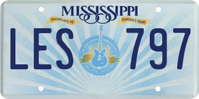MS license plate LES797