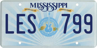 MS license plate LES799