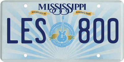 MS license plate LES800