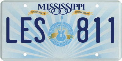 MS license plate LES811
