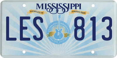 MS license plate LES813