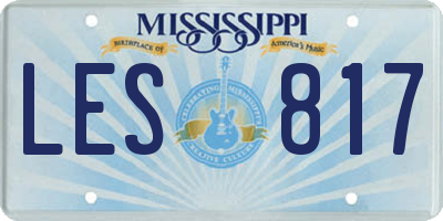 MS license plate LES817