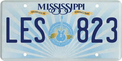 MS license plate LES823