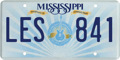MS license plate LES841