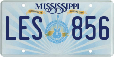 MS license plate LES856