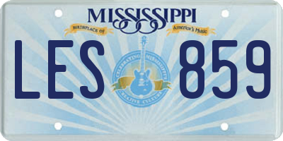 MS license plate LES859